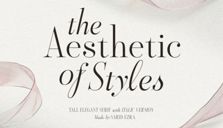 Aesthetic Styles Regular Font