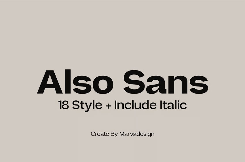 Also Sans Font