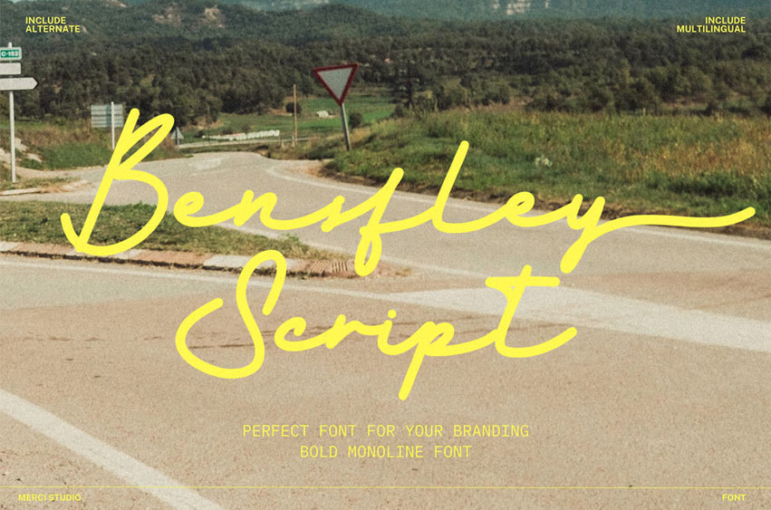 Bensfley Script Font