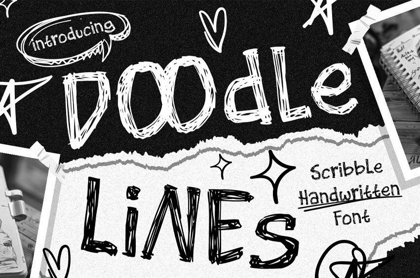 Doodle Lines Font