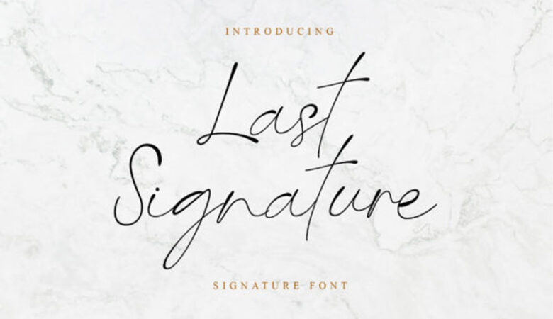 Last Signature Font
