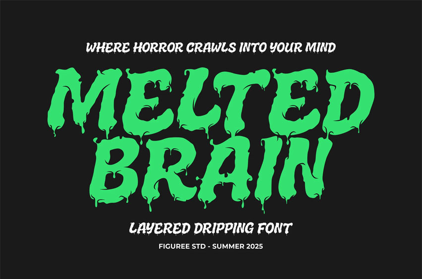 Melted Brain Font