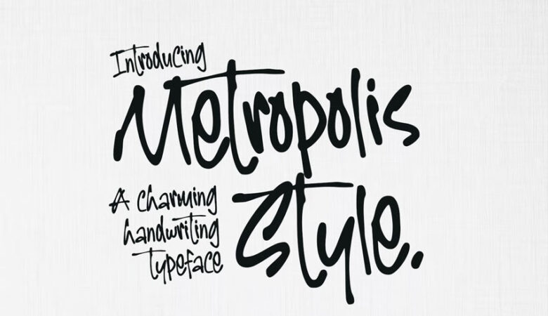 Metropolis Style Font