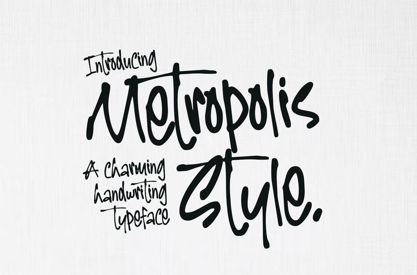 Metropolis Style Font
