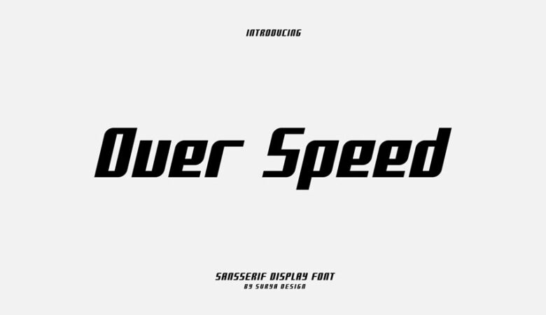 Over Speed Font