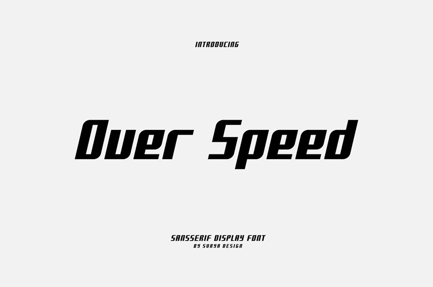 Over Speed Font