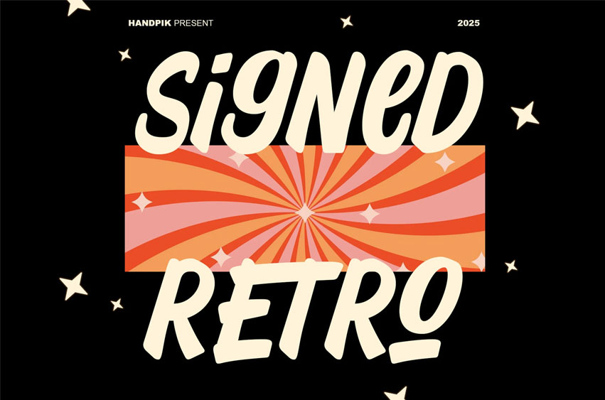 Signed Retro Font