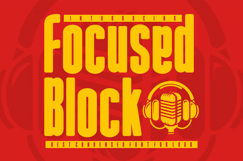 Focused Block Font