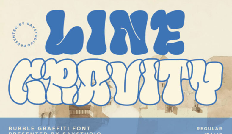 Line Gravity Font