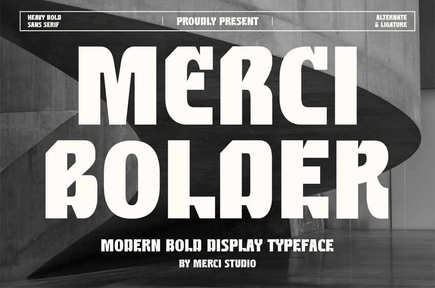 Merci Bolder Font