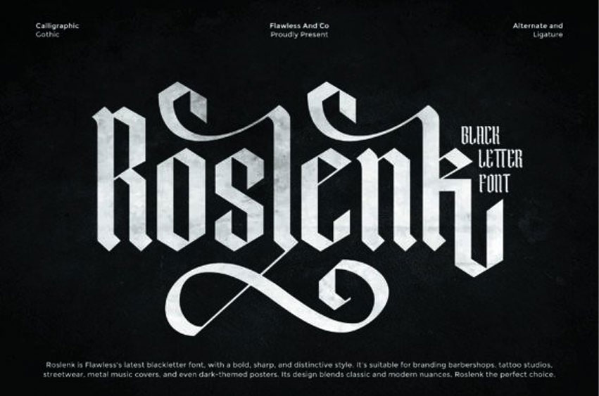 Roslenk Font