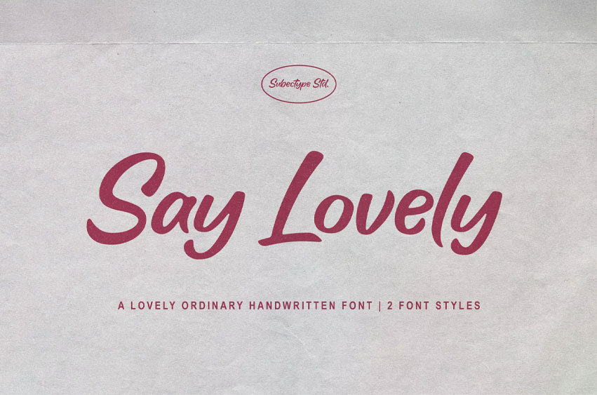 Say Lovely Font
