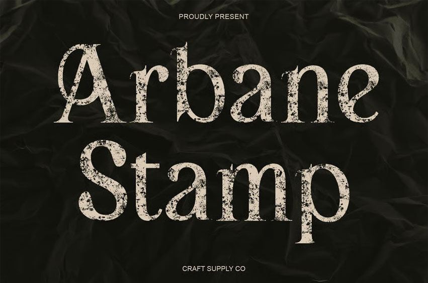 Arbane Stamp Font