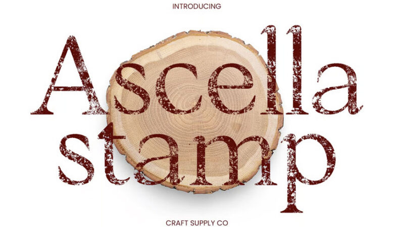Ascella Stamp Font