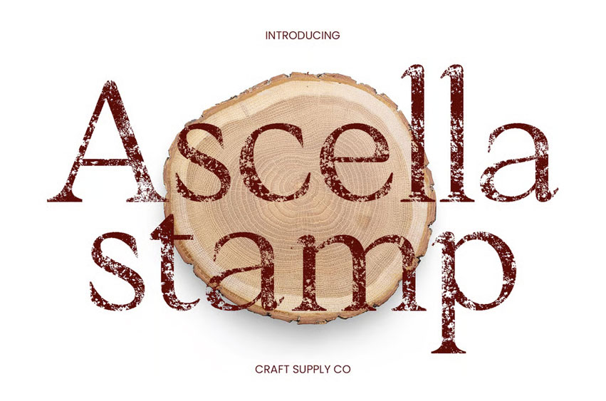 Ascella Stamp Font