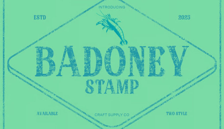 Badoney Stamp Font
