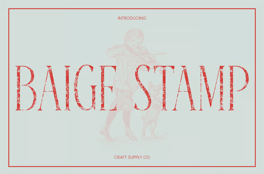 Baige Stamp Font