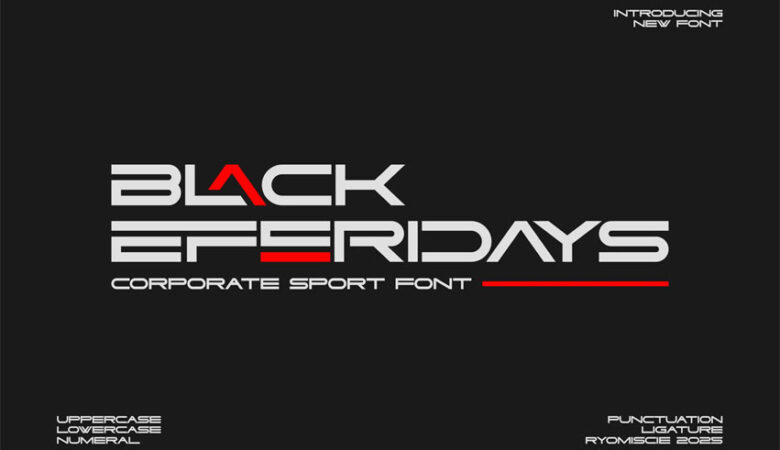 Black Eferidays Font