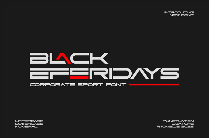 Black Eferidays Font