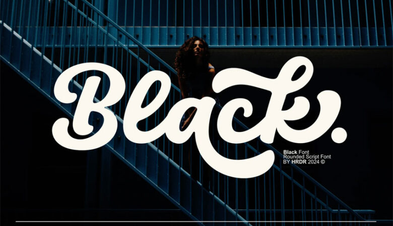 Black Rounded Font