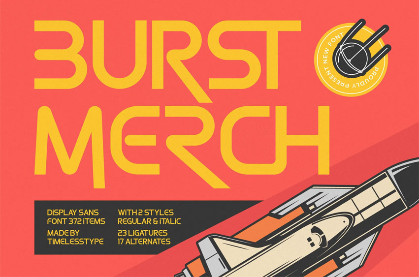 Burst Merch Font