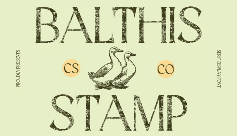 CS Balthis Stamp Font