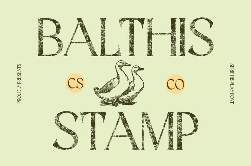 CS Balthis Stamp Font