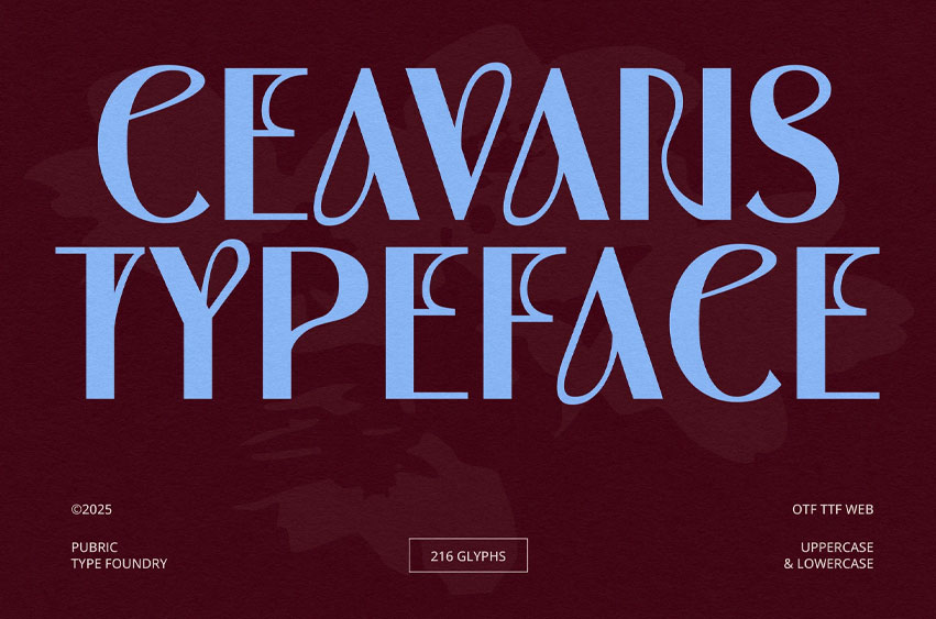 Ceavans Typeface Font