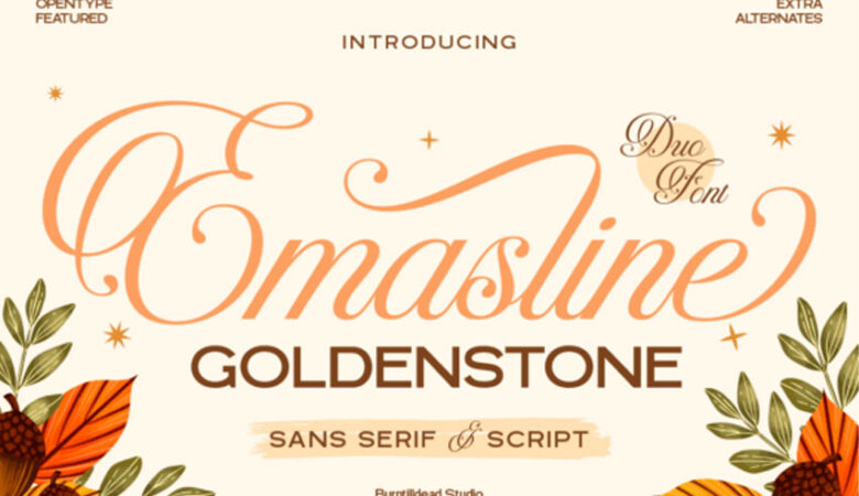 Emasline Goldenstone Font