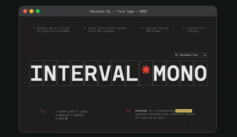 Interval Mono Font