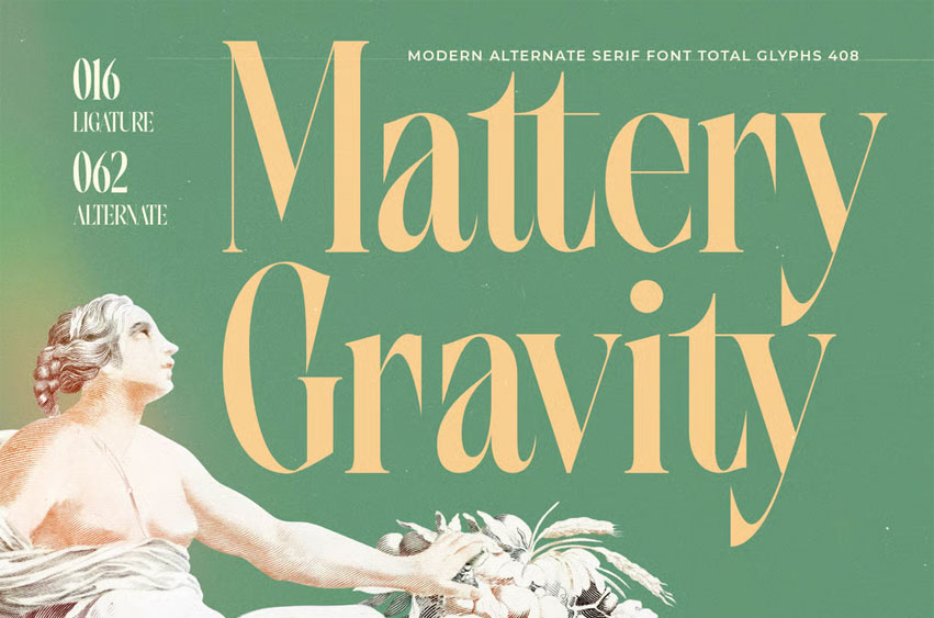 Mattery Gravity Font