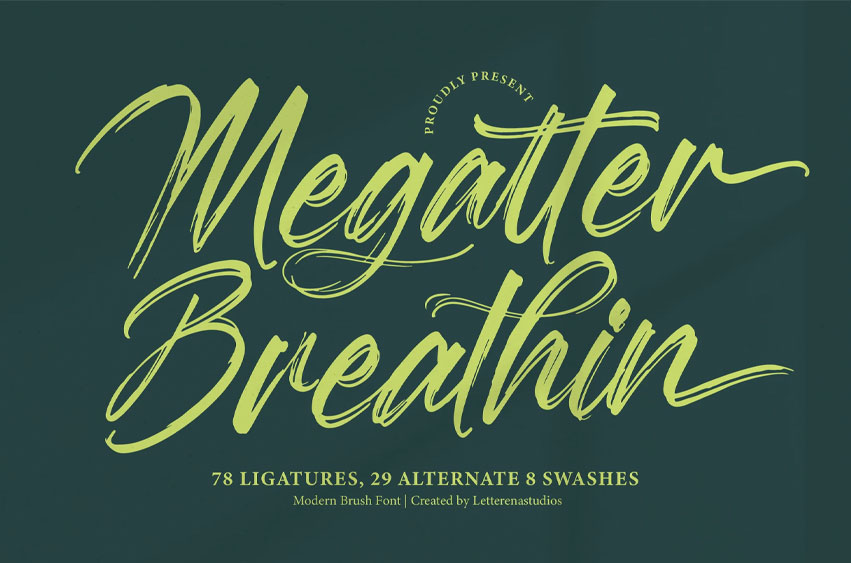 Megatter Breathin Font