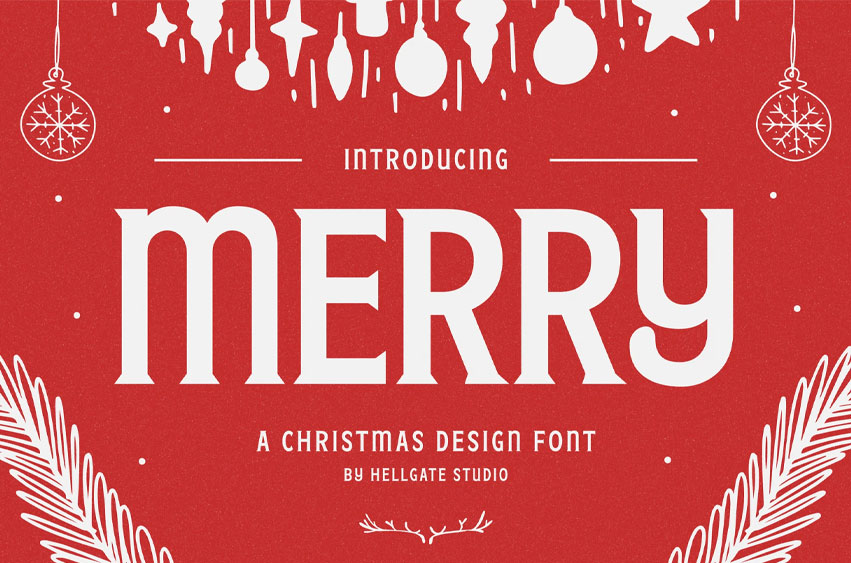 Merry Christmas Design Font