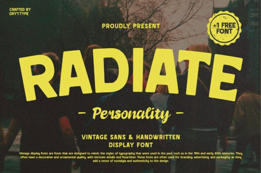 Radiate Font
