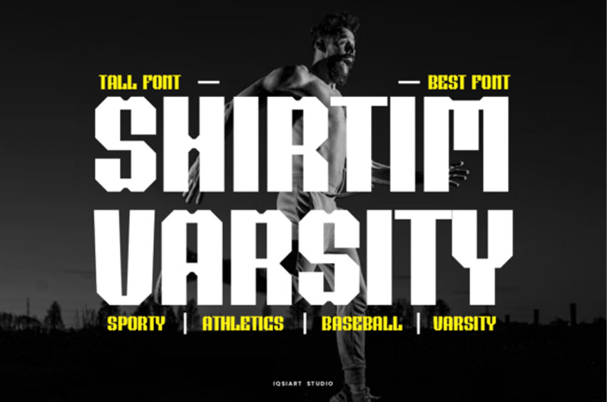 Shirtim Varsity Font