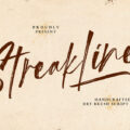 Streaklines Font