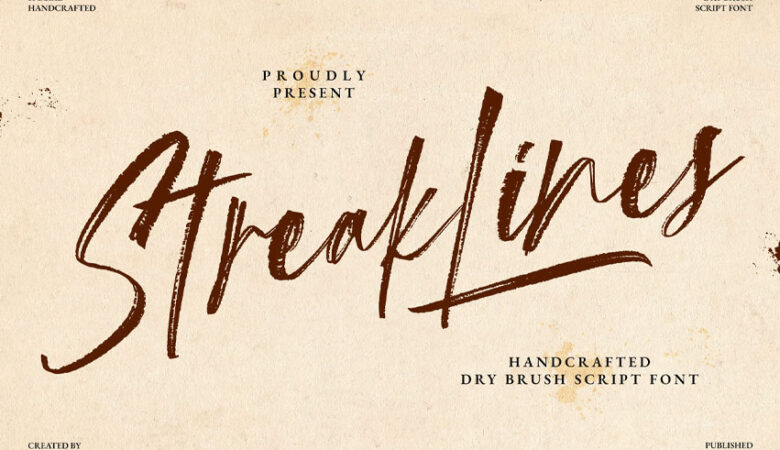 Streaklines Font
