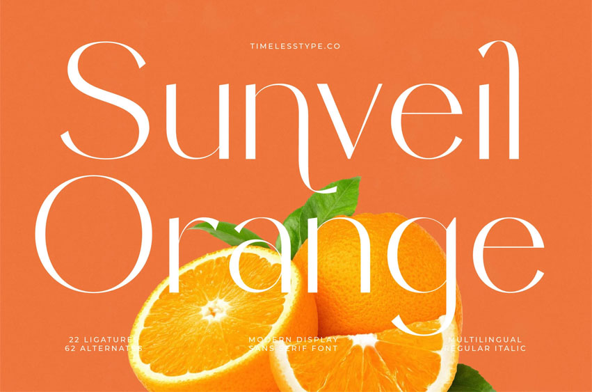 Sunveil Orange Font