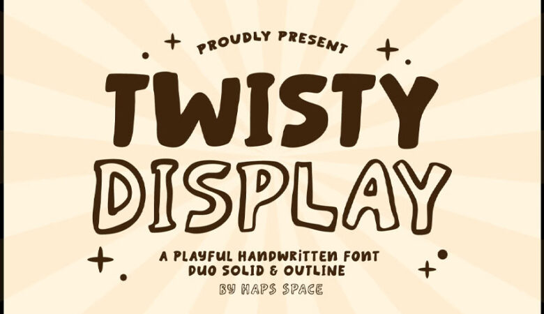 Twisty Display Font