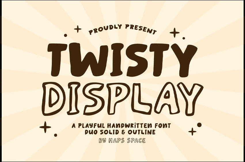 Twisty Display Font