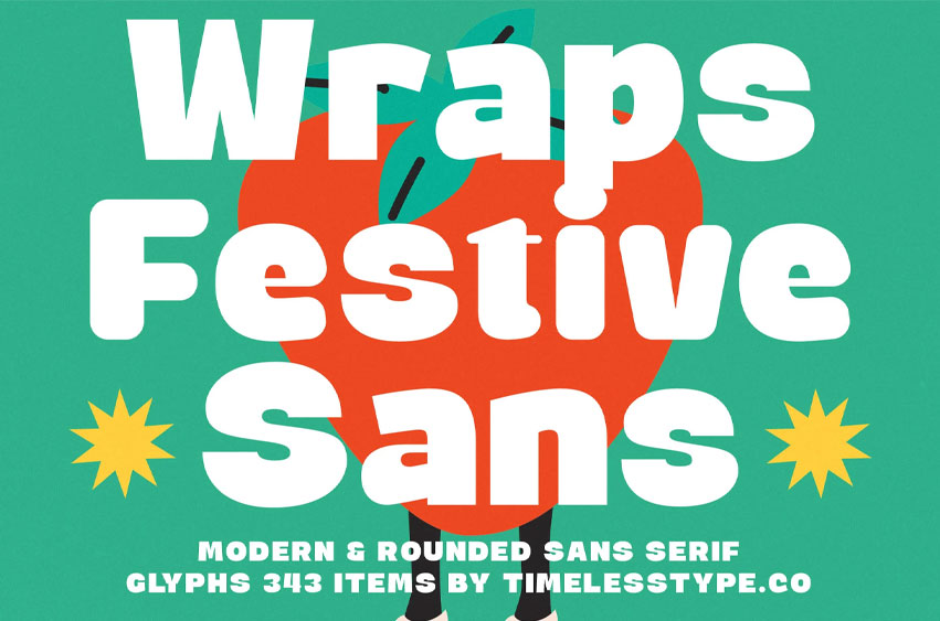 Wraps Festive Font