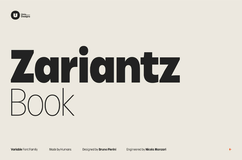 Zariantz Book Font