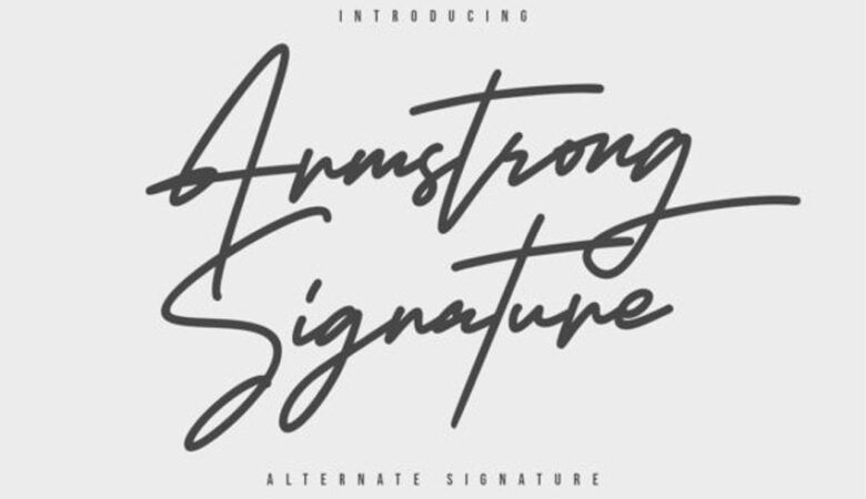 Armstrong Signature Font