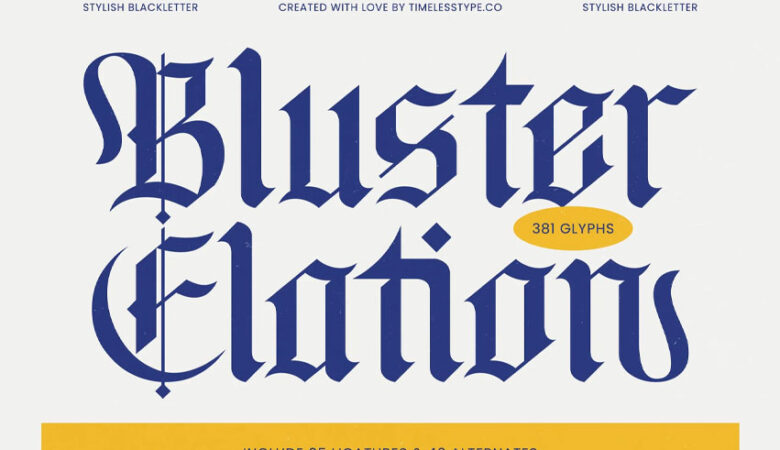 Bluster Elation Font