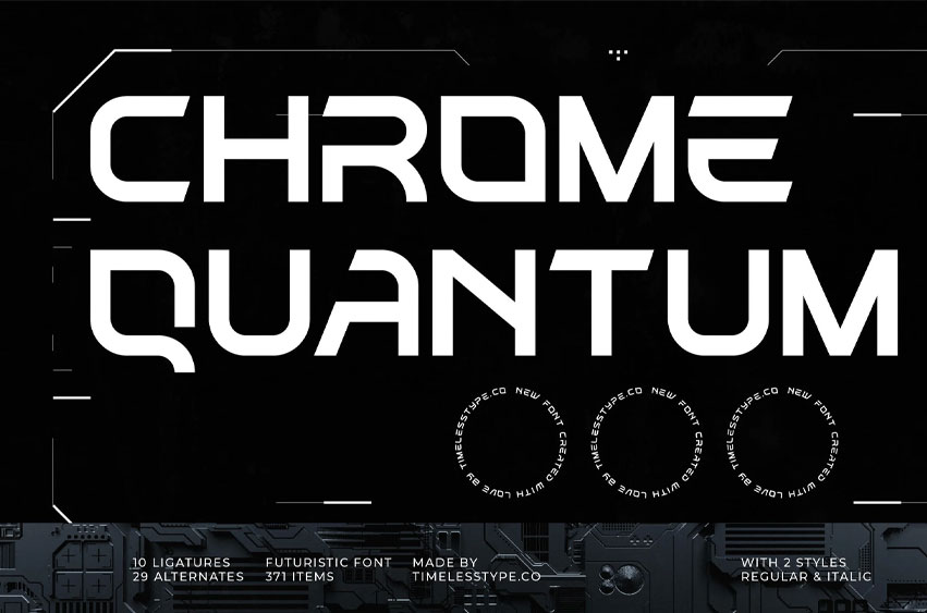 Chrome Quantum Font