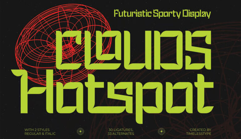 Clouds Hotspot Font