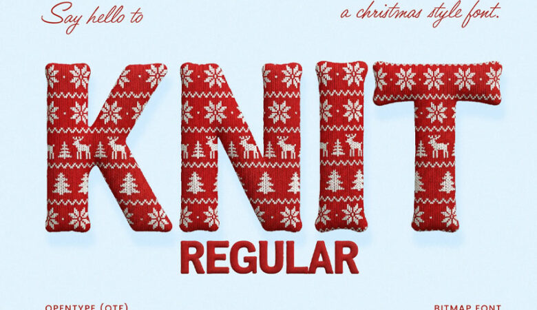 Knit Regular Font