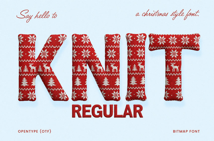 Knit Regular Font