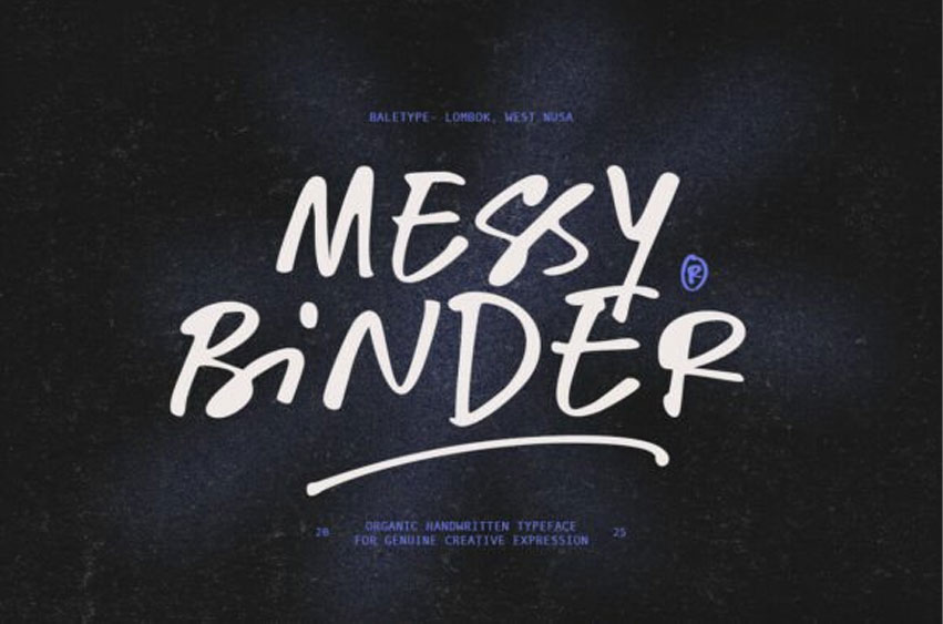 Messy Binder Font