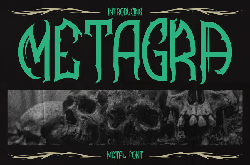 Metagra Metal Font